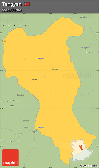 Savanna Style Simple Map of Tangyan