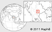 Blank Location Map of Taunggyi