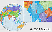 Political Location Map of Taunggyi