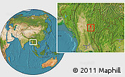 Satellite Location Map of Taunggyi