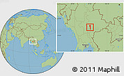 Savanna Style Location Map of Taunggyi