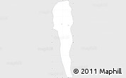 Silver Style Simple Map of Taunggyi, single color outside
