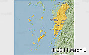 Savanna Style 3D Map of Kawthaung