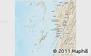Shaded Relief 3D Map of Kawthaung