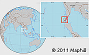 Gray Location Map of Kawthaung