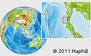 Physical Location Map of Kawthaung