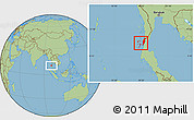 Savanna Style Location Map of Kawthaung