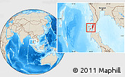 Shaded Relief Location Map of Kawthaung