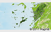 Satellite Panoramic Map of Kawthaung, physical outside
