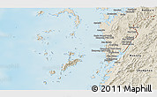 Shaded Relief Panoramic Map of Kawthaung