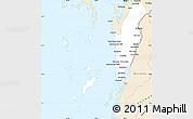 Classic Style Simple Map of Kawthaung