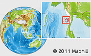 Physical Location Map of Mergui, highlighted parent region