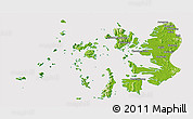 Physical Panoramic Map of Mergui, cropped outside