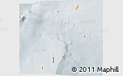 Political 3D Map of Cocos Islands, lighten, semi-desaturated