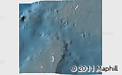 Shaded Relief 3D Map of Cocos Islands, darken