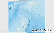 Shaded Relief 3D Map of Cocos Islands, physical outside