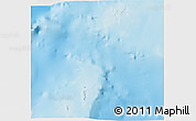 Shaded Relief 3D Map of Cocos Islands, single color outside