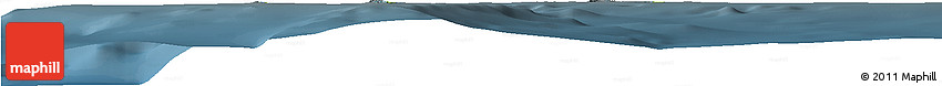 Physical Horizon Map of Cocos Islands, darken