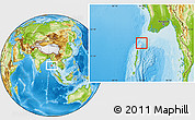 Physical Location Map of Cocos Islands