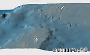 Shaded Relief Panoramic Map of Cocos Islands, darken