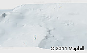 Shaded Relief Panoramic Map of Cocos Islands, lighten, semi-desaturated