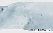 Shaded Relief Panoramic Map of Cocos Islands, semi-desaturated