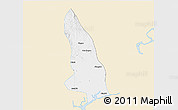 Classic Style 3D Map of Hlegu, single color outside