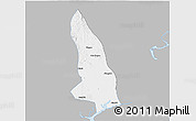 Gray 3D Map of Hlegu, single color outside