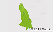 Physical 3D Map of Hlegu, cropped outside