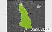 Physical 3D Map of Hlegu, darken, desaturated