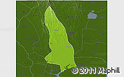 Physical 3D Map of Hlegu, darken