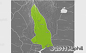 Physical 3D Map of Hlegu, desaturated