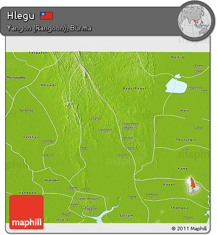 Physical 3D Map of Hlegu