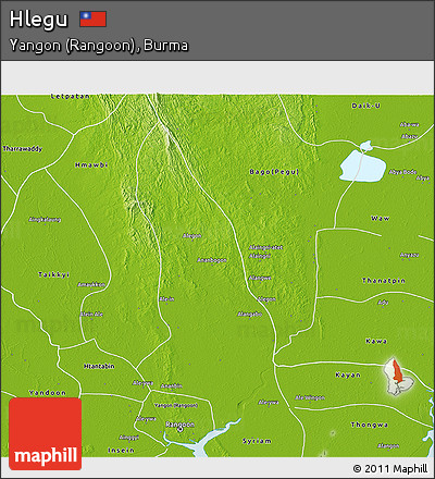Physical 3D Map of Hlegu