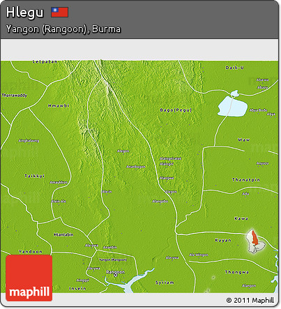 Physical 3D Map of Hlegu