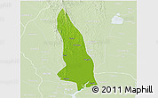 Physical 3D Map of Hlegu, lighten