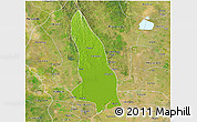 Physical 3D Map of Hlegu, satellite outside