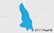 Political 3D Map of Hlegu, cropped outside