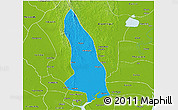 Political 3D Map of Hlegu, physical outside