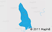 Political 3D Map of Hlegu, single color outside