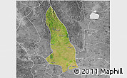 Satellite 3D Map of Hlegu, desaturated