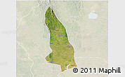 Satellite 3D Map of Hlegu, lighten
