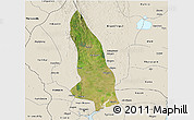 Satellite 3D Map of Hlegu, shaded relief outside