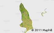 Satellite 3D Map of Hlegu, single color outside
