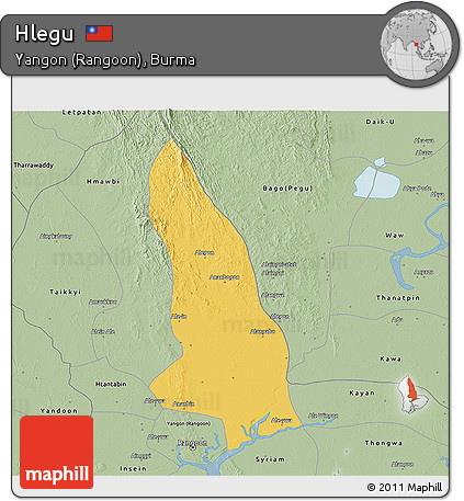Savanna Style 3D Map of Hlegu