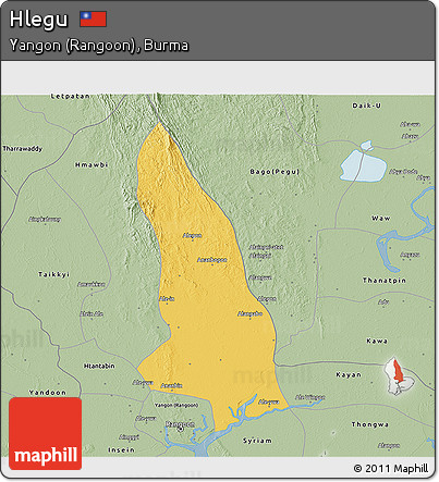 Savanna Style 3D Map of Hlegu