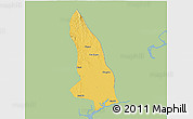 Savanna Style 3D Map of Hlegu, single color outside