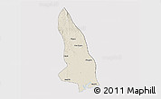 Shaded Relief 3D Map of Hlegu, cropped outside