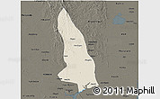 Shaded Relief 3D Map of Hlegu, darken