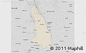 Shaded Relief 3D Map of Hlegu, desaturated